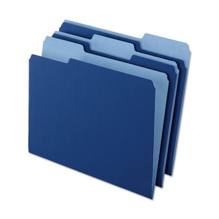 Tops Business Forms Pendaflex, INTERIOR FILE FOLDERS, 1/3-CUT TABS, LETTER SIZE, NAVY BLUE, 100PK 421013NAV
